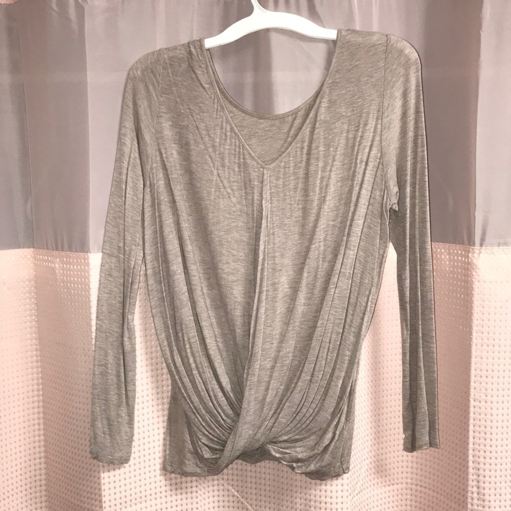 Soft tan long sleeve tee